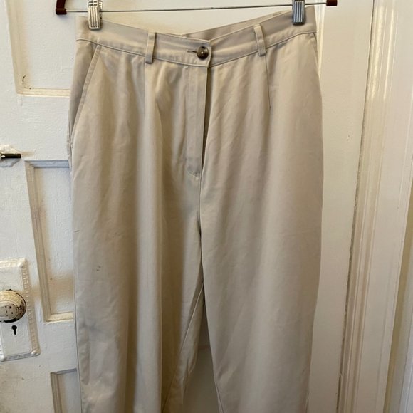 L.L. Bean Pants - Iconic Y2K LL Bean Relaxed High Rise Khaki Chino Boyfriend Pants